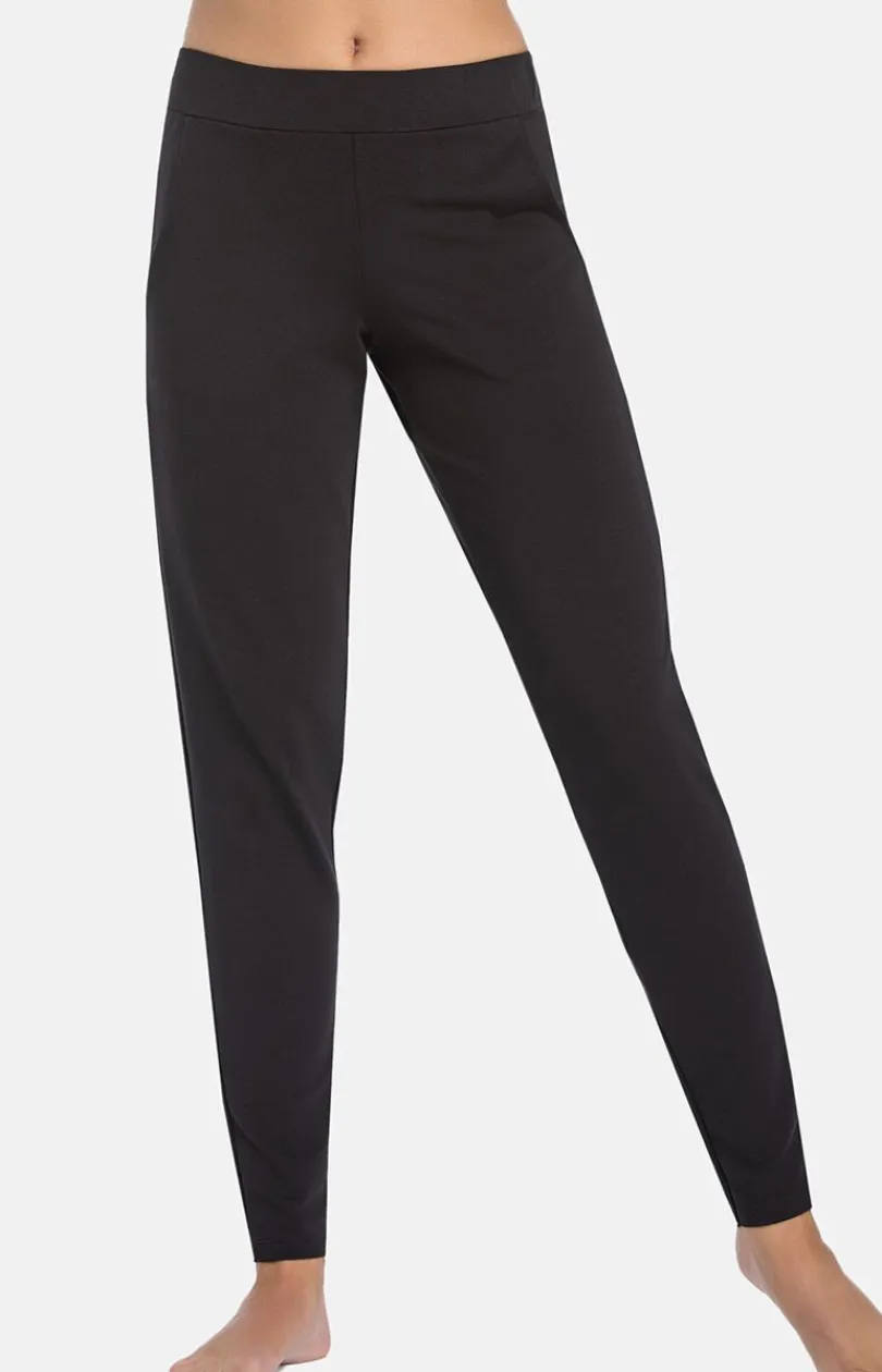 Teyli Moda|Bielizna Homewear - Damkie podnie dreowe czarne Floria 2194