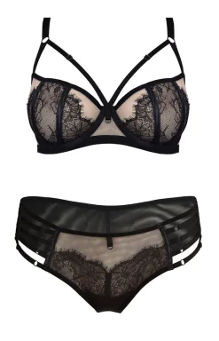 Mediolano Figi Hipster|Brazyliany Damskie - Delice 19091 biustonosz soft balconette z ozdobnymi paskami