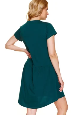 Doctor Nap bawełniana koszula nocna ciążowa TCB.9445.EMERALD