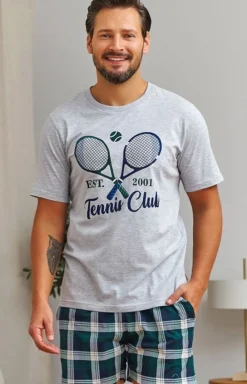 Męskie Doctor Nap Piżamy Męskie - bawełniana piżaa ęska PB.7401.TENNIS