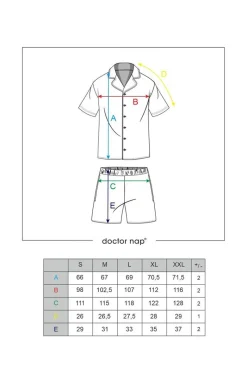 Damskie Doctor Nap Piżamy Rozpinane|Piżamy Damskie Krótkie - Eegancka piżama z bawełny organicznej z zortami PM 4122