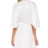 Doctor Nap Elegancki szlafrok ze zwiewnej satyny SWW.5102.MILK