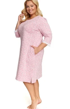 Damskie Doctor Nap Koszule Nocne|Koszule Nocne Damskie - koszua nocna pus size TB.7152.DAISY_FOWER
