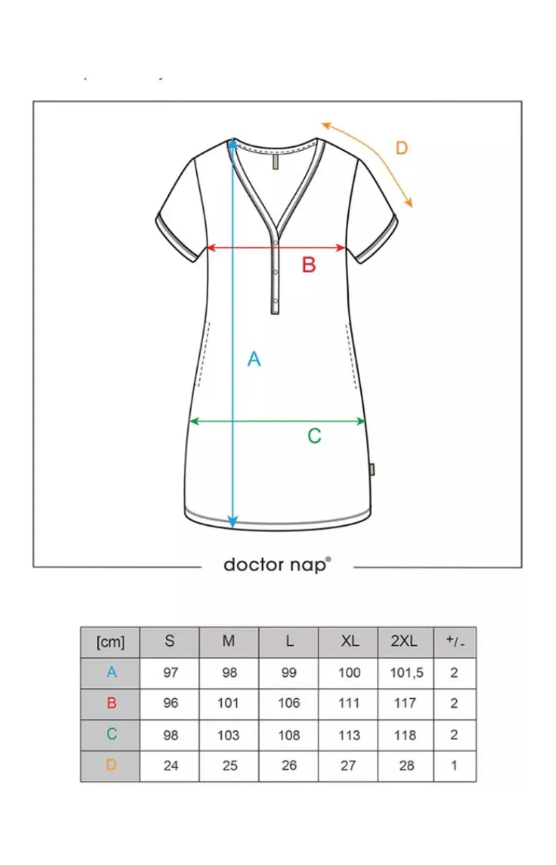 Damskie Doctor Nap Koszule Nocne Damskie|Koszula Nocna Do Karmienia - kozua nocna w paeczki biało-granatowa TCB.5232