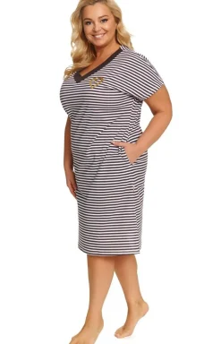 Doctor Nap koszula nocna w paseczki plus size TB.7470