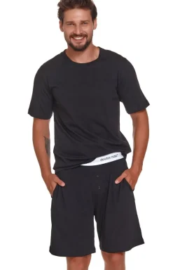 Doctor Nap Męska piżama z gumą PMB.4332.BLACK