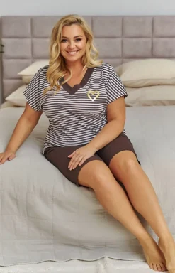Doctor Nap piżama damska w paseczki plus size PB.7471