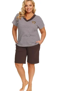 Doctor Nap piżama damska w paseczki plus size PB.7471