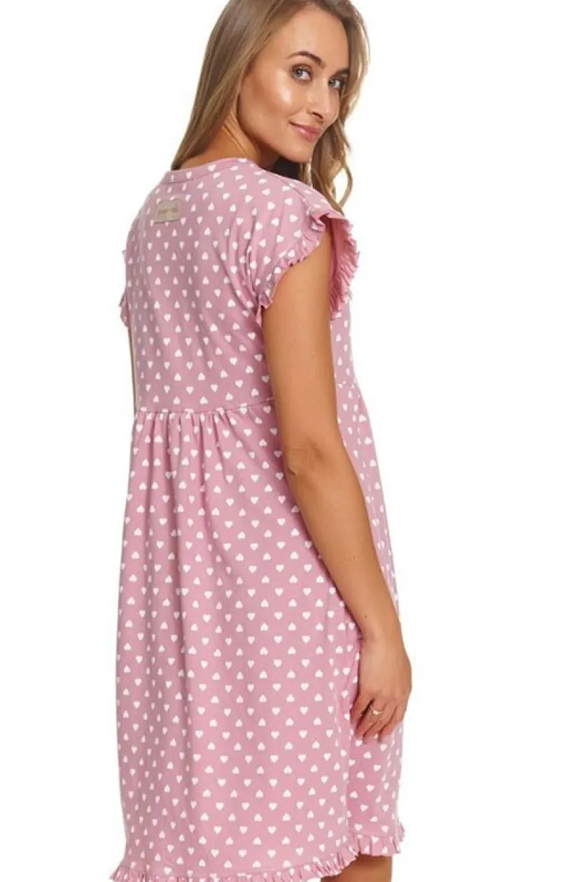 Damskie Doctor Nap Koszule Nocne Damskie|Koszula Nocna Rozpinana - rozpinana kozua nocna w erca TCB.7455.HEART