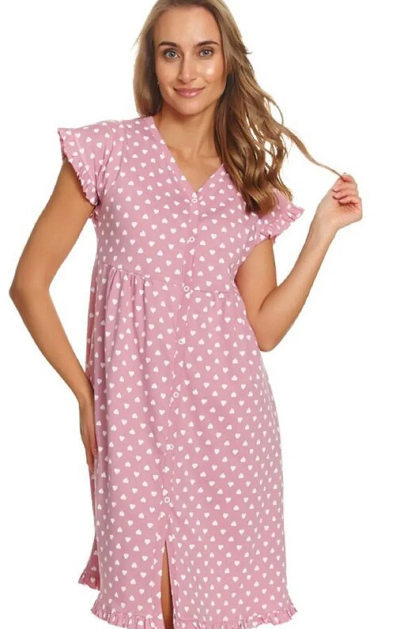 Damskie Doctor Nap Koszule Nocne Damskie|Koszula Nocna Rozpinana - rozpinana kozua nocna w erca TCB.7455.HEART