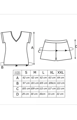Donna bawełniana piżama z krótkimi spodenkami Emilia short