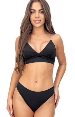 Donna bawełniane figi damskie brazyliany z koronką czarne 220