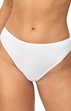 Donna figi damskie bawełniane z koronką białe 247