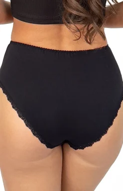 Donna figi damskie z wysokim stanem czarne 246