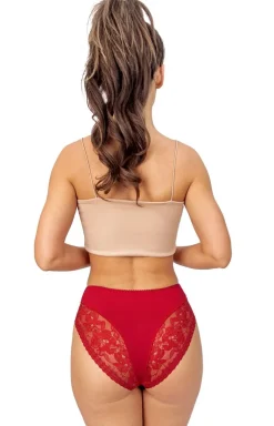 Damskie Donna Figi, Stringi, Panty|Majtki Z Wysokim Stanem - koronkowe figi dakie z wyoki tane beżowe 235