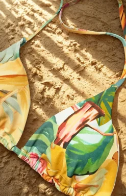 Damskie PURE SIN Stroje Kąpielowe Dwuczęściowe|Bikini Damskie - Dół troju kąpieowego z wyoki tane wzorzyty TROPICA IN