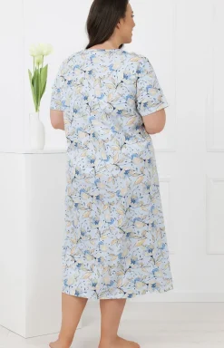 Damskie Italian Fashion Koszule Nocne|Koszule Nocne Damskie - Długa koszua nocna z krótkim rękawem Samoa