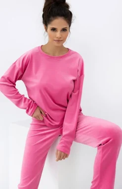Damskie SENSIS Piżamy Bawełniane|Bielizna Homewear - Długa piżama damska Charlie