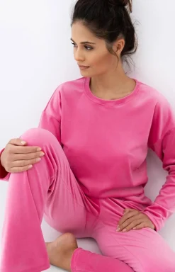 Damskie SENSIS Piżamy Bawełniane|Bielizna Homewear - Długa piżama damska Charlie