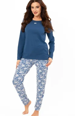 Damskie Italian Fashion Ciepłe Piżamy|Piżamy Damskie - Długa piżama damka jean Boma