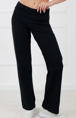 Damskie Italian Fashion Legginsy Damskie|Bielizna Homewear - Długie podnie dakie czarne Inga
