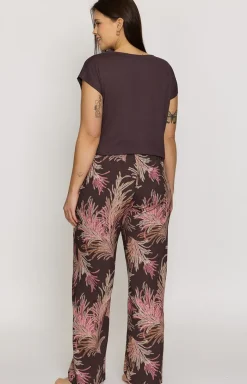 Damskie Mefemi Bielizna Homewear|Piżamy Damskie - Długie podnie piżaowe dakie ix&atch ia PDX1