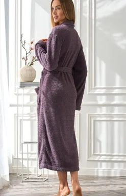 Długi szlafrok damski ametyst 2558 Celeste