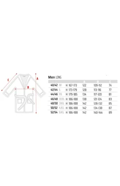Długi szlafrok męski granatowy plus size 2450