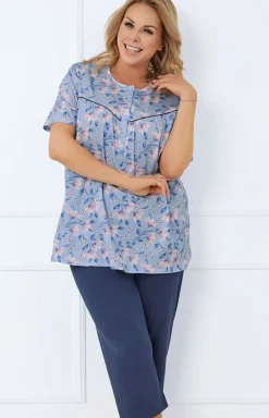 Damskie Italian Fashion Ciepłe Piżamy|Bielizna Ciążowa - Dwuczęściowa piżaa daska Faceia