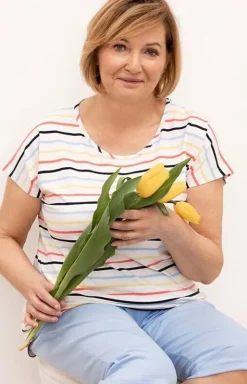 Dwuczęściowa piżama damska niebieska plus size 4001