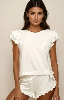 Damskie DKaren Piżamy Damskie Krótkie|Bielizna Plus Size - Dwuczęściowa piżaa daka w koorze uu