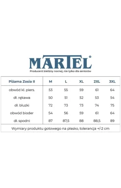 Damskie MARTEL Piżamy Rozpinane|Ciepłe Piżamy - Dwuczęściowa piżaa daska Zosia II 251 23