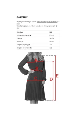 NUMOCO BASIC Moda - Elegancka plisowana sukienka maxi z paskiem bordowa 639-1