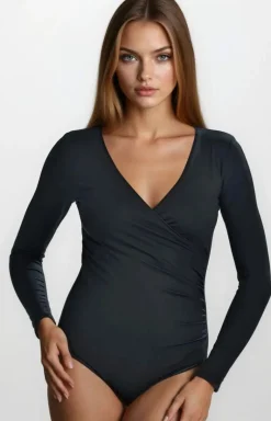 Eleganckie body damskie Avianna w kolorze czarne 2432