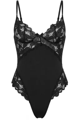 PURE SIN Body|Body - Eeganckie czarne body dakie koronka PURE DEIRE X