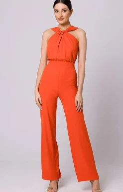 makover Moda - Elegancki kombinezon z odkrytymi ramionami w kolorze m K164