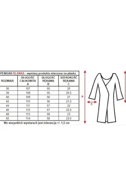Elegancki peniuar damski zapinany ecru Blanka