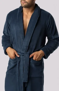 Envie granatowy szlafrok męski Elegant