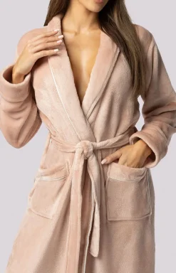 Envie jasnoróżowy szlafrok damski Comfy