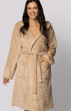 Damskie Envie Szlafroki I Peniuary|Szlafroki Damskie - szlafrok damski z kapturem plus size Leopard