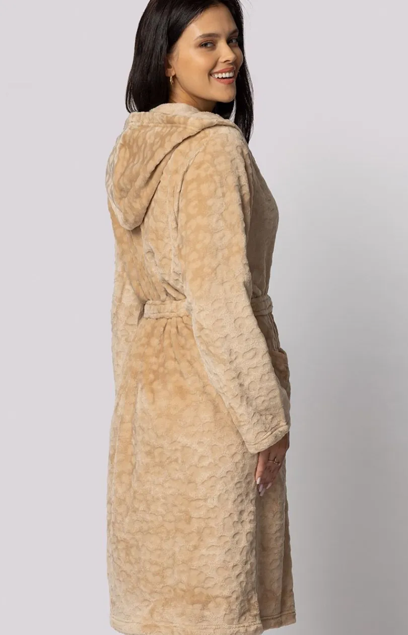 Damskie Envie Szlafroki I Peniuary|Szlafroki Damskie - szlafrok damski z kapturem plus size Leopard
