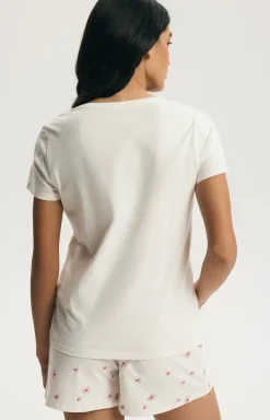 Damskie Esotiq Piżamy Damskie Krótkie|Bielizna Homewear - bawełniana piżama damska dwuczęściowa Daisy 45217-03M