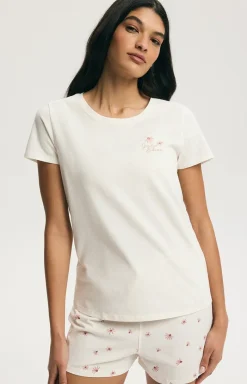 Damskie Esotiq Piżamy Damskie Krótkie|Bielizna Homewear - bawełniana piżama damska dwuczęściowa Daisy 45217-03M