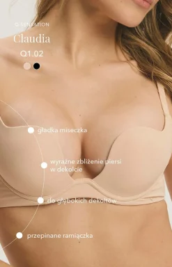 Esotiq biustonosz push-up beżowy Q1.02 Claudia 43304-08X