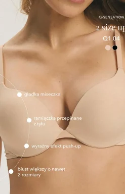 Esotiq Biustonosz Super Push Up|Bielizna Ślubna - biustonosz super push-up Q1.04 2 size up 43307-08X