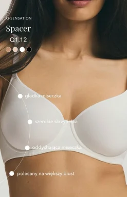 Esotiq Wszystkie Biustonosze...|Biustonosze - biustonosz usztywniany Q1.12 Spacer 43301-80X
