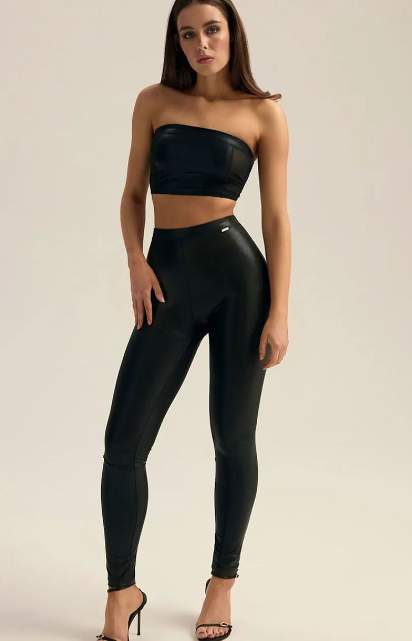 Damskie Esotiq Legginsy|Legginsy Damskie - czarne legginsy damskie Wet 44131-99X