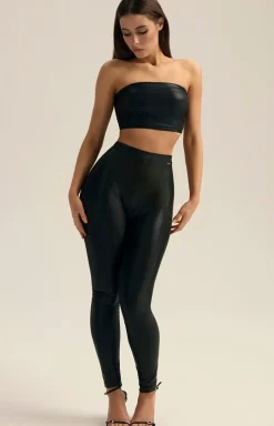 Esotiq czarny top biustonoszowy Wet 44349-99X