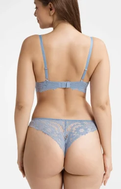 Damskie Esotiq Stringi Damskie - niebieskie koronkowe stringi Lollipop 40502-55X