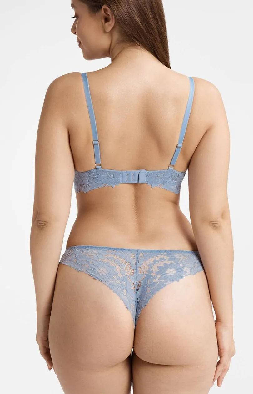 Damskie Esotiq Stringi Damskie - niebieskie koronkowe stringi Lollipop 40502-55X